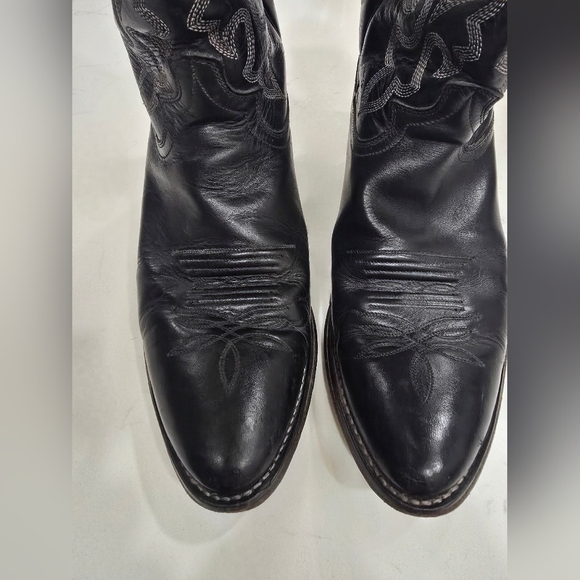JUSTIN BLACK WESTERN BOOTS 1409 - MEN's Size 9 - Picture 3 of 16